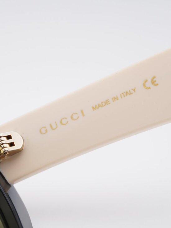 Gucci GG0997S 001 Shield Sunglasses - Black / Green main image 11